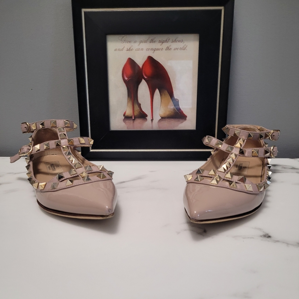 Valentino Rockstud Flats - Picture 1 of 8